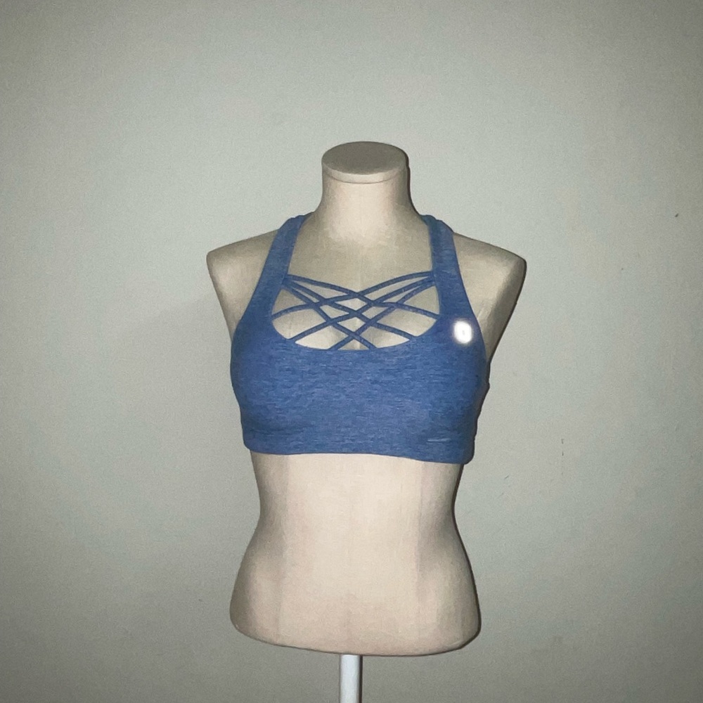 Lorna Jane Blue Strappy Sports Bra Sz S